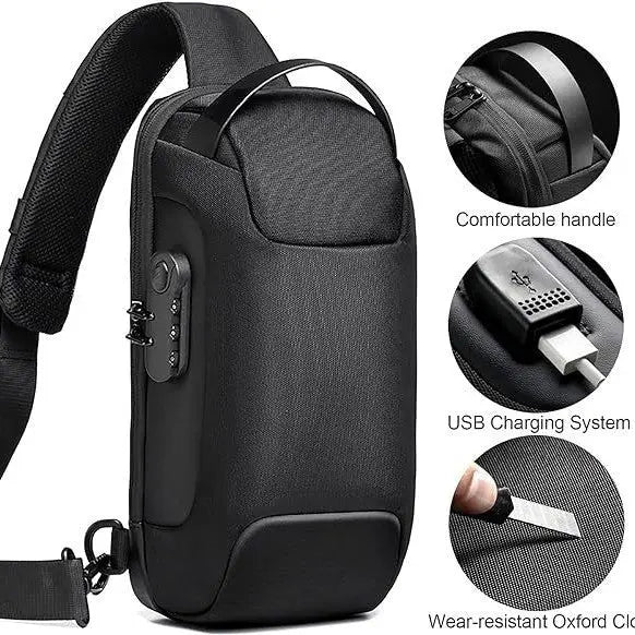 Cross Body Bag Men Anti Theft Waterproof Backpack - Bexforda
