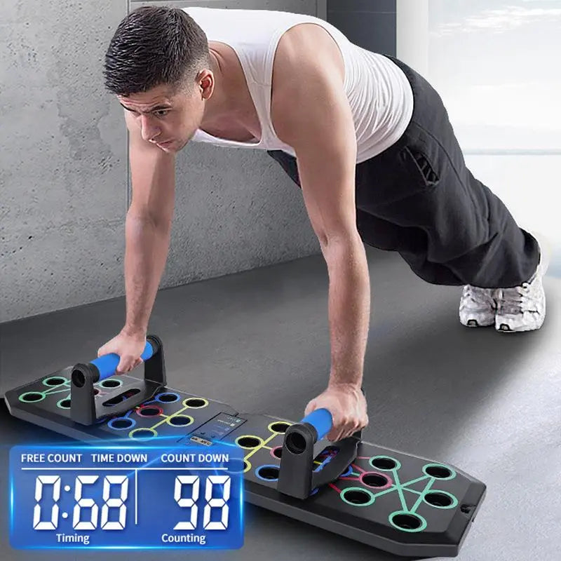 Multifunctional Foldable Push-Up Board with Timer and Counter meme